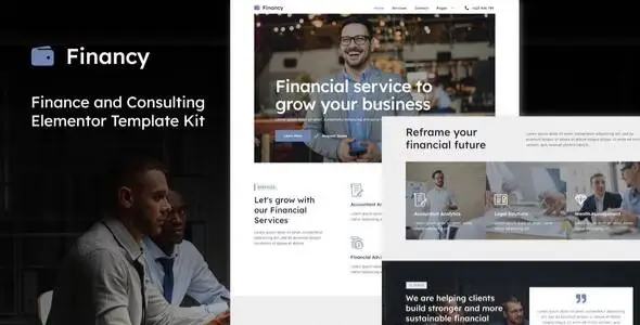 Financy – Finance & Consulting Elementor Template Kit