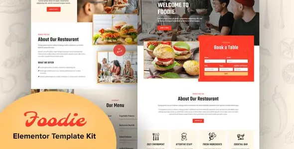 Foodie – Fast Food Elementor Template Kit